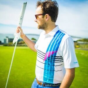 Chubbies | Men's Medium Stretch The Flopstradamus Golf Polo Shirt performance